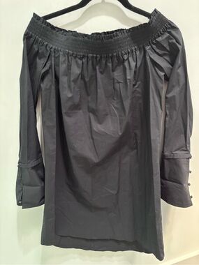 Derek Lam Black Off-Shoulder Top